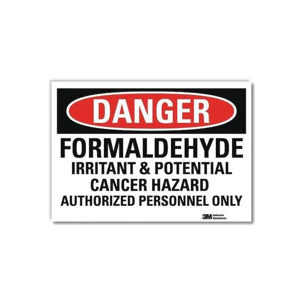 Danger Sign, 7 in H, 10 in W,Vertical Rectangle, English, U3-1517-RD_10X7