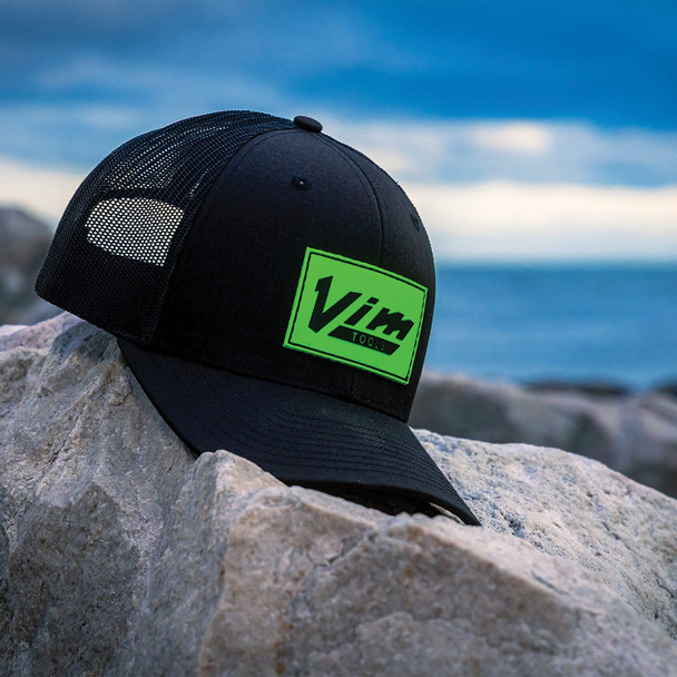 PVC VINTAGE GREEN PATCH BLACK VIM LOGO - BLACK HAT PVCVNTG-G