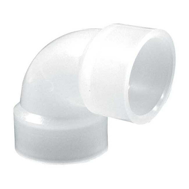 90 Degree Elbow, Polypropylene, 1", Schedule 80, 150 psi Max Pressure