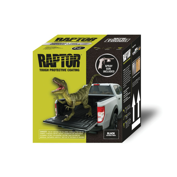 1 US Gallon Kit 2.6 VOC Raptor Liner Kit with Gun - Black 3 UP0820VG