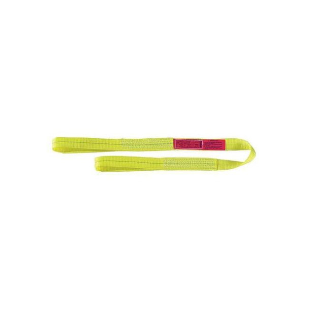 Lift-All Web Sling, Type 3, 9 ft L, 1 in W, Polyester, Yellow EE2601DFX9