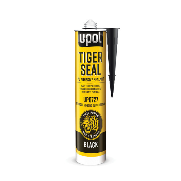 Tiger Seal Black Adhesive and Sealant, Black, 10oz UP0727