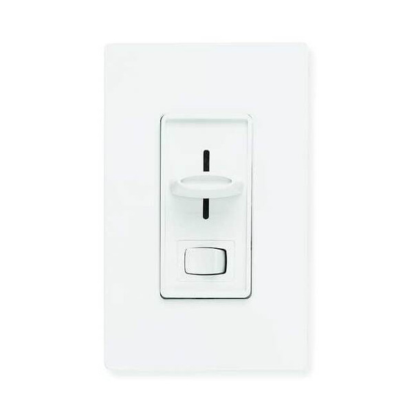 Lutron Lighting Dimmer,Slide,1-Pole,Rocker,Wht S-10PH-WH