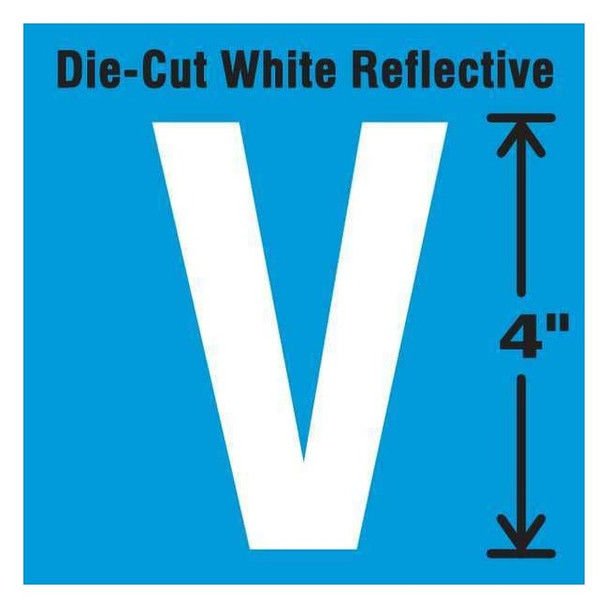 Stranco LetterLabel,Vinyl,4inH,2-1/2inW,PK5 DWR-4-V-5