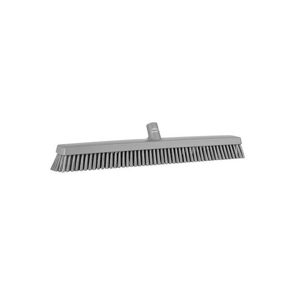 Remco 24 in Sweep Face Broom Head, Soft/Stiff Combination, Gray 319588