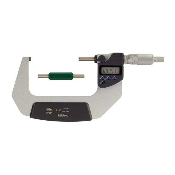 Mitutoyo Electronic Micrometer,3 to 4",SPC 293-333-32