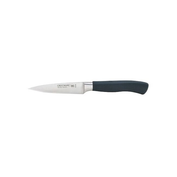 Crestware Paring Knife,Straight,3-1/2 in. L,Black KN102