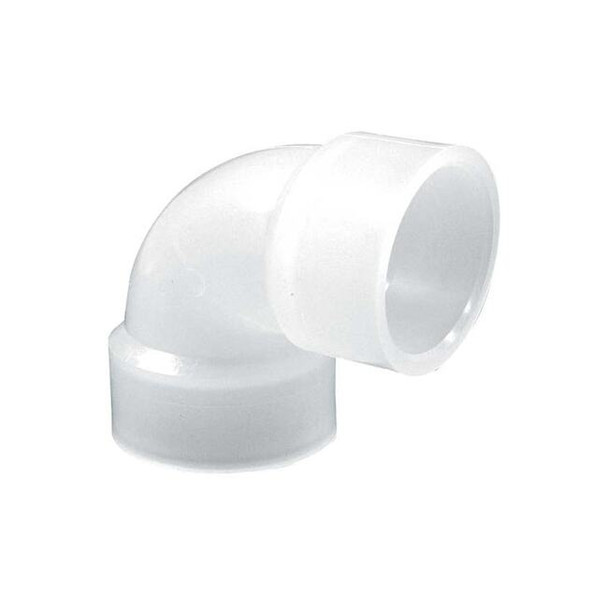 90 Degree Elbow, Polypropylene, 1/2", Schedule 80, 150 psi Max Pressure