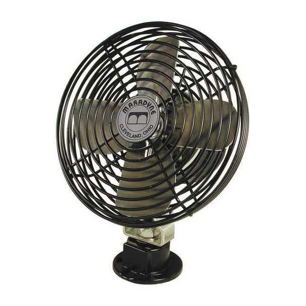 Maradyne Bolt-On Fan, 2.7A, ChromePlatedSteel, 12VDC F-920612