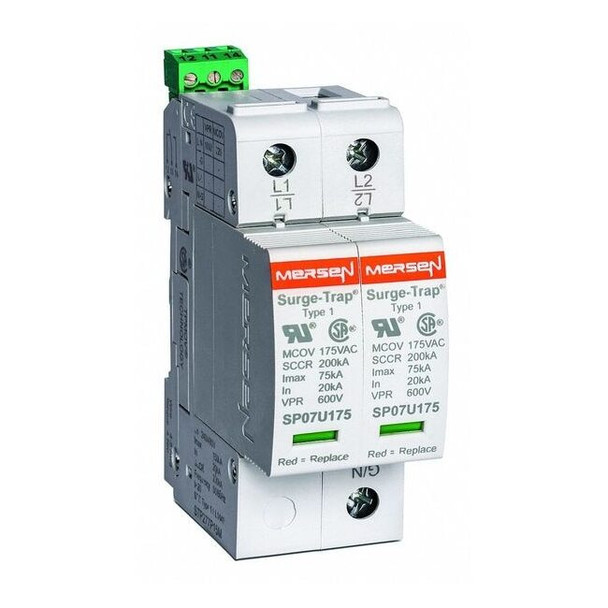 Surge Protection Device, 1 Phase, 120/240V AC, 2 Poles, 3 Wires