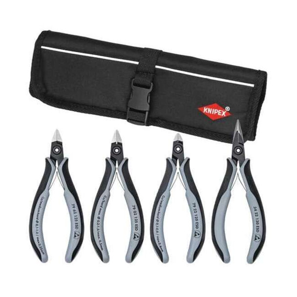 Knipex 4 Piece Precision Plier Set Dipped Handle 9K 00 80 10 US