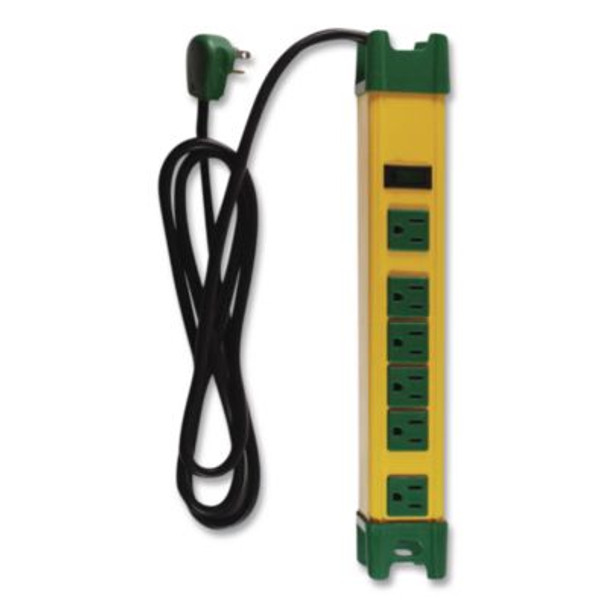GoGreen Power 6 Outlet Metal Surge Protector, 6 ft Cord, 250 J, Yellow GG-26114
