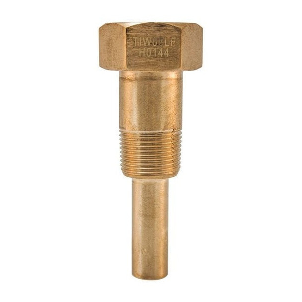 Winters Industrial Thermowell,3.5in. Stem,Brass TIW03LF