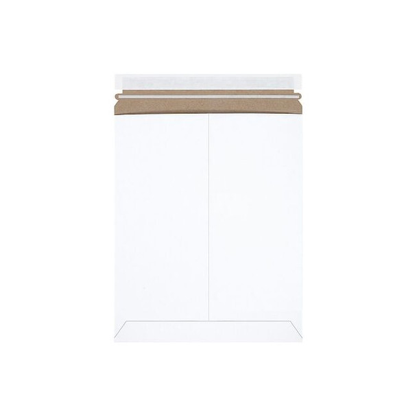 Stayflats Self-Seal Flat Mailers, 11" x 13 1/2", White, PK100 RM3SS