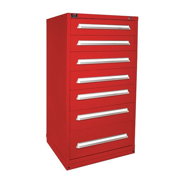 Lyon ModDrwrCab,59.25"x30"x28",Red,7Drwr HHM683030000GIL