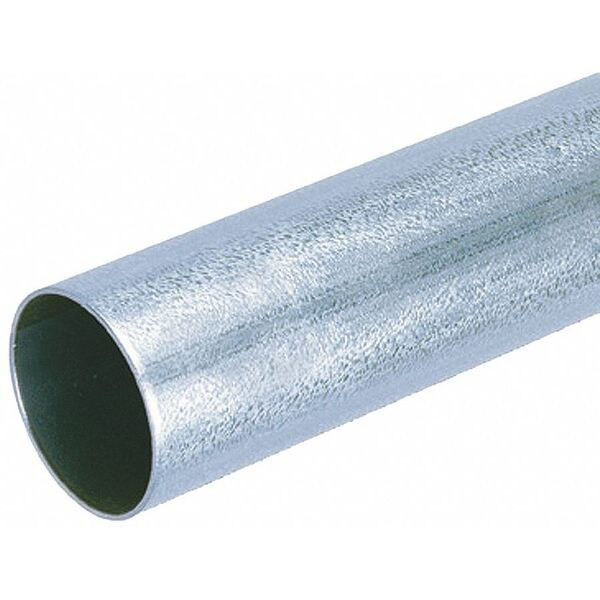 EMT Metallic Conduit, 1/2 in Trade Size, 5 ft, Steel, Galvanized, Gray