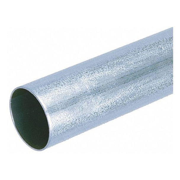 EMT Metallic Conduit, 1/2 in Trade Size, 5 ft, Steel, Galvanized, Gray