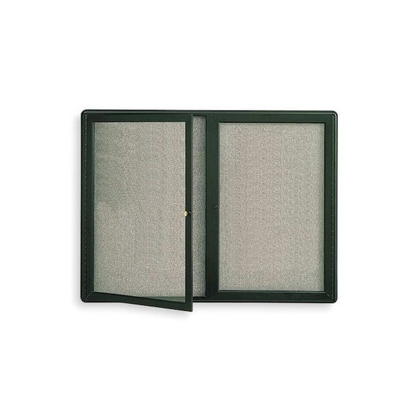 Quartet Enclosed Fabric Bulletin Board 36" x 48", 2 Door 2364L