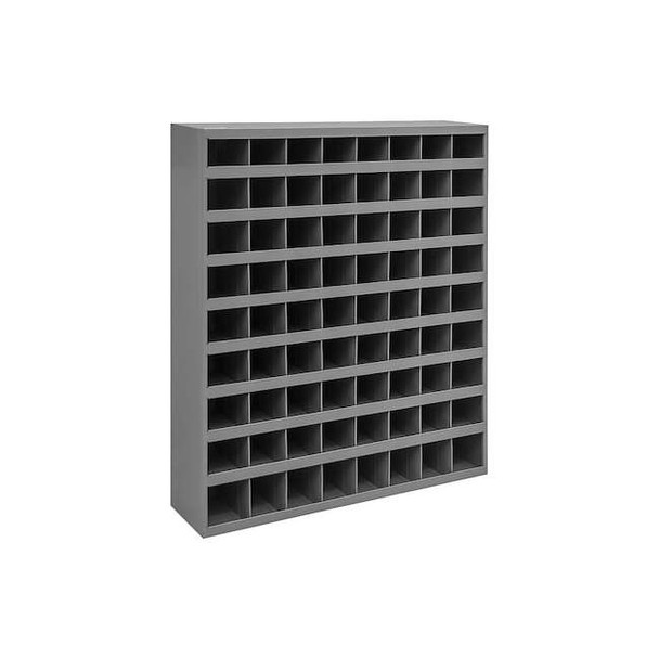 Pigeonhole Bin Unit, 72 Compartments, 8-1/2 in D x 42 in H x 33-3/4 in W