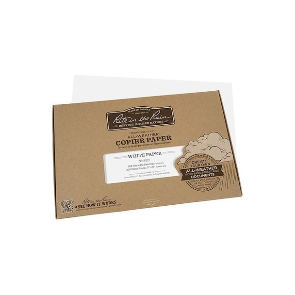 Rite in the Rain Waterproof Laser Paper,11" x 17",PK200 8517