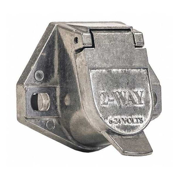 2-Way Die-Cast Zinc Trailer Connector -Truck Side - Vertical Pin Arrangement