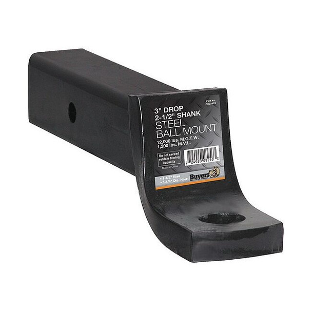 Buyers Products Ball Mount,10 in L,Carbon Steel 1803405