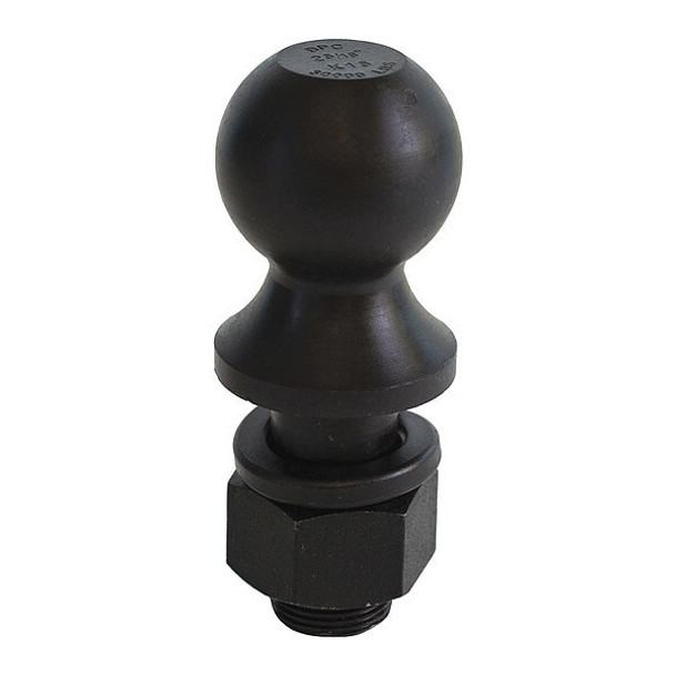 2-5/16 Inch Black Hitch Ball With 1-1/4 Shank Diameter x 2-3/4 Long