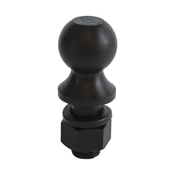 2-5/16 Inch Black Hitch Ball With 1-1/4 Shank Diameter x 2-3/4 Long
