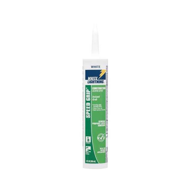Construction Adhesive, 9 oz, Cartridge, Whites, Acrylic Base, Speed Grip
