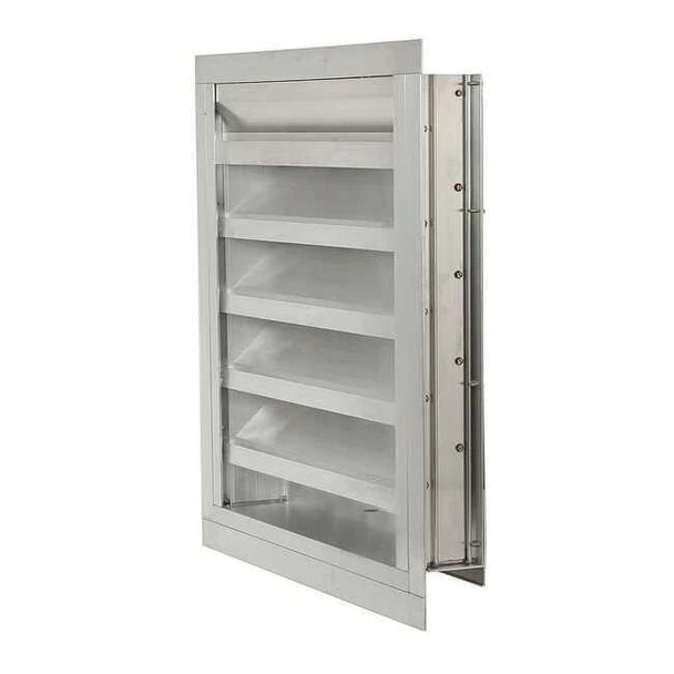 Dayton Intake Louver,Fixed, Drainable,24H x 18W 20UA33