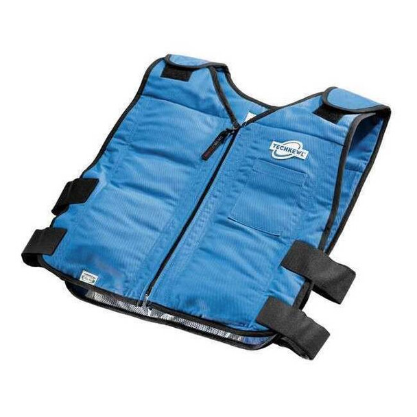 Techniche Fire Resistant Cooling Vest, Blue, Nomex Cotton, L/XL 6626-N