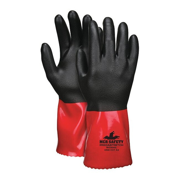 MG9645 Chemical Resistant Gloves, Fiberglass, 13 in L, 15 ga, Black, 2XL, 12 PK