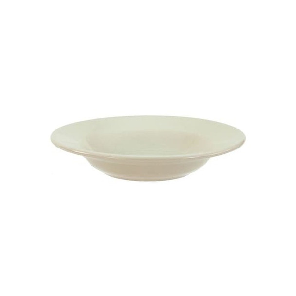 Crestware Rimmed Soup Bowl, 8 oz., Ceramic Bone White PK36 CM60