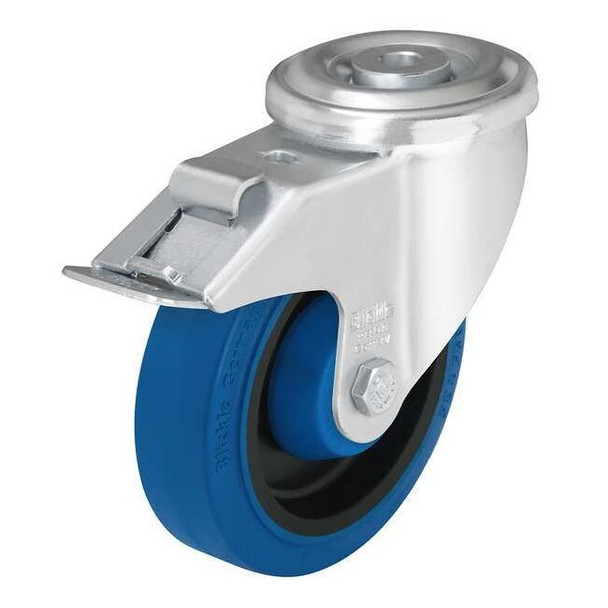 Kingpin Swivel Caster,Rubber,3-1/8 in.,300 lb.