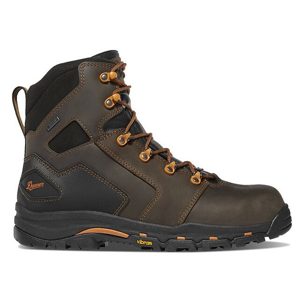 Danner Men's 6-Inch Work Boot, Brown/Orange, 9, 13879 13879-9D