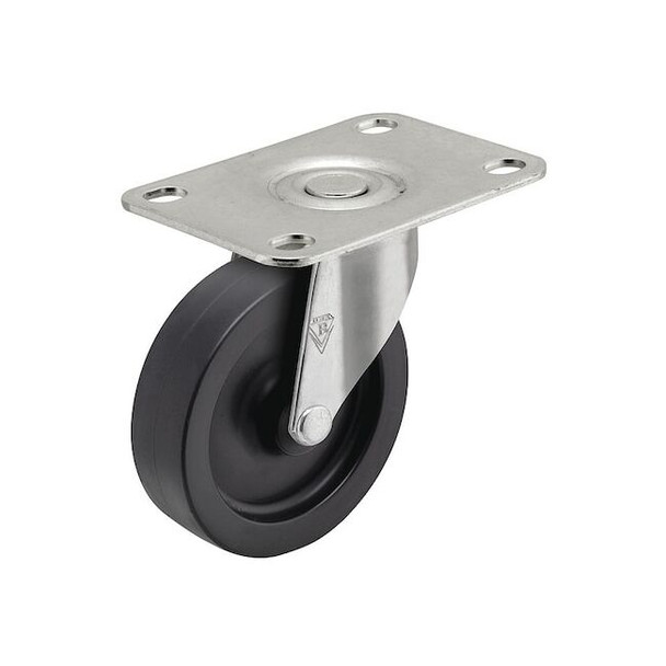 2" X 13/16" Non-Marking Polyolefin Swivel Caster, No Brake, Loads Up To 90 lb