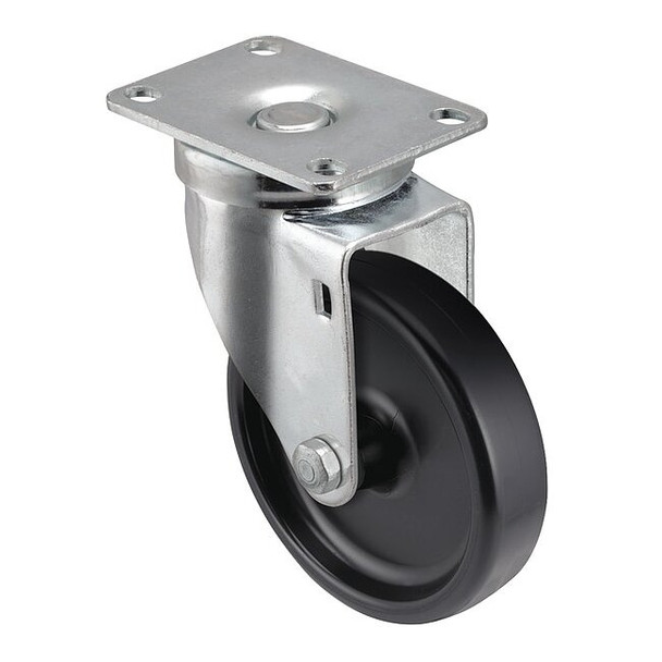 4" X 1-1/4" Non-Marking Polyolefin Swivel Caster, No Brake, Loads Up To 275 lb