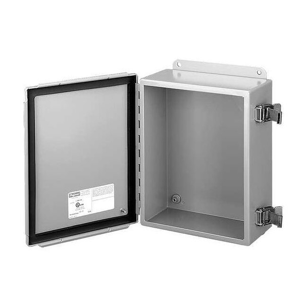 Captive Screws Electrical Enclosures, 10 in H, 6 in D, 8 in W, 12, 13, Steel