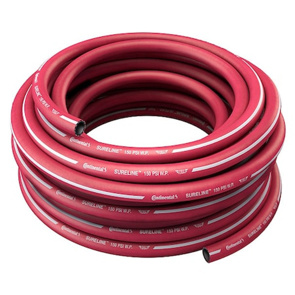 Continental 1/2 in ID x 100 ft L Garden Hose, EPDM Tube, Red CWR050-100