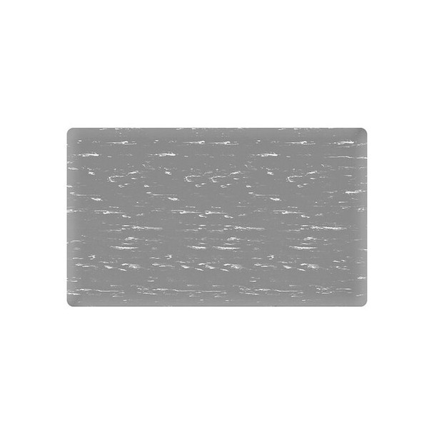 Antifatigue Mat, 3 ft L x 5 ft W, 7/8 in Thickness, Marbleized Vinyl, Gray/White
