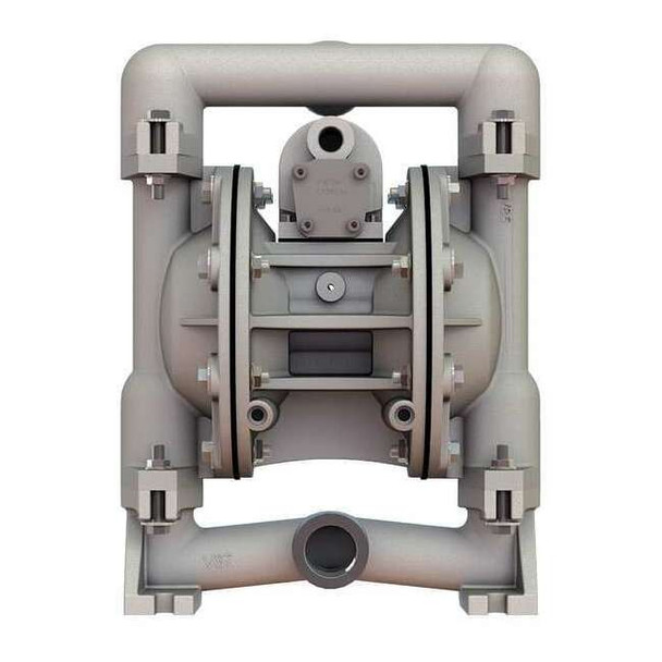 Double Diaphragm Pump, Aluminum, Air Operated, PTFE, 49 GPM