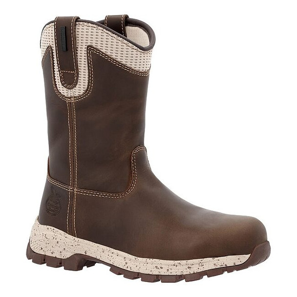 Women's Wellington Boot, 7, Alloy Toe, 10 in H, Dark Brown, GB00557