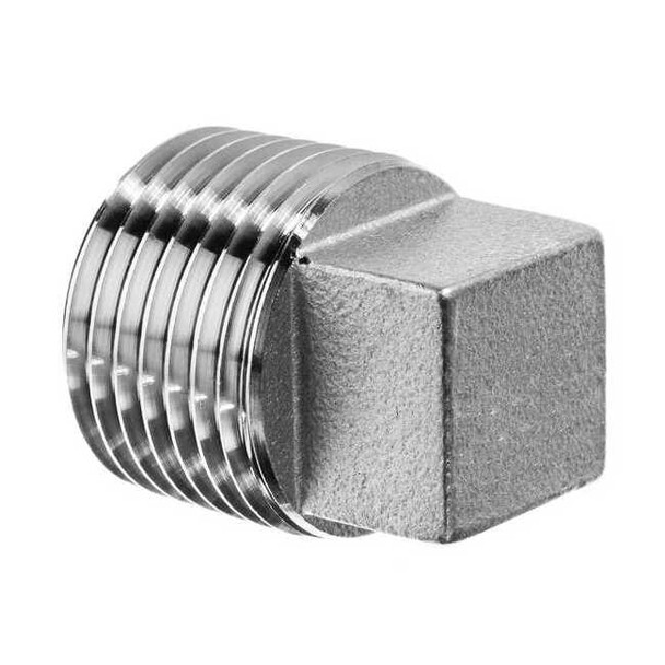 Square Head Plug, 304 Stainless Steel, 1/4 in BSPT, Class 150