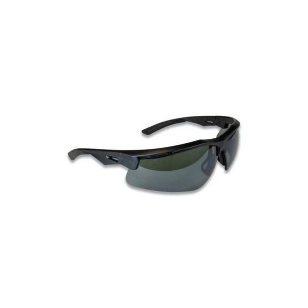 Thraxus™ Safety Glasses, Smoke Lens, Polycarbonate, Polarized Coating, Black Metal Frame