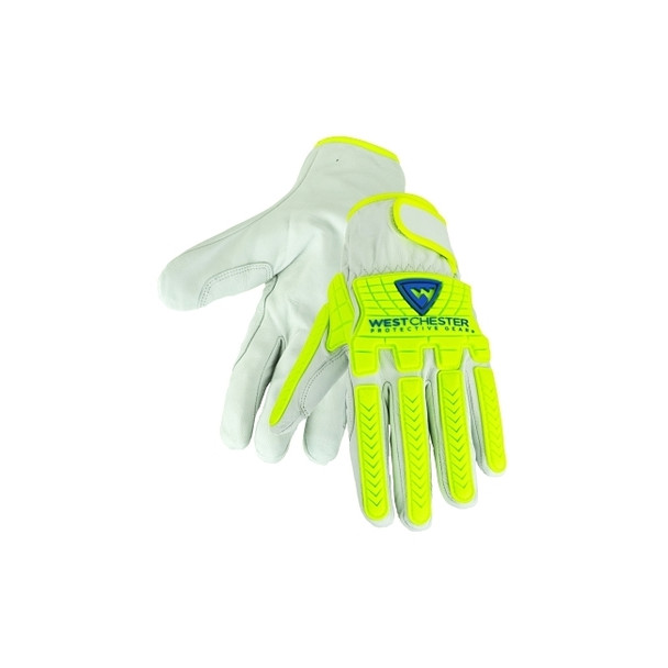 Goat TPR Driver with A7 lining on palm, Premium Grain Goatskin, Large, Green