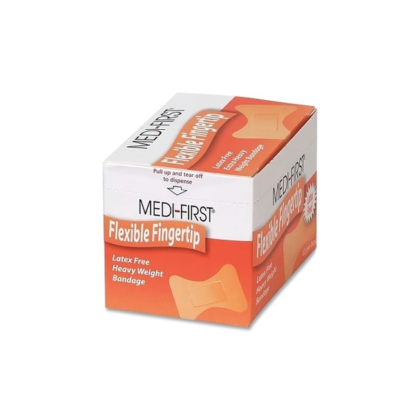 Extra Heavy Weight Adhesive Bandage, 2 in W, 1 in L, Fingertip, Fabric