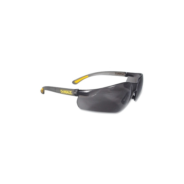 Contractor Pro™ Safety Glasses, Smoke Lens, Polycarbonate, Hard Coat, Black Frame