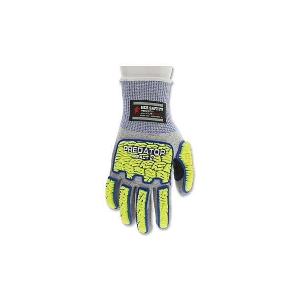 Predator® Mechanics Work Gloves, HyperMax®/Polyurethane/PD6 Tire Tread, 3X-Large, Gray Knit/Coating