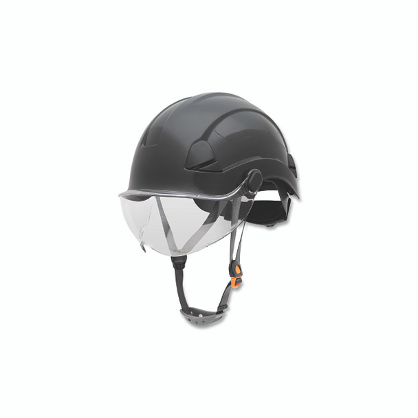 Safety Helmet, 6-point Ratchet Suspension, Not-Vented, Black