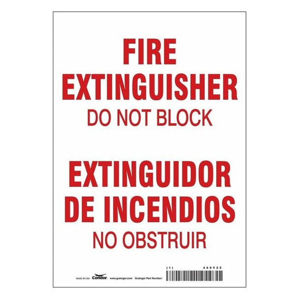Condor Safety Sign,7" W,10" H,0.004" Thickness 469Y25